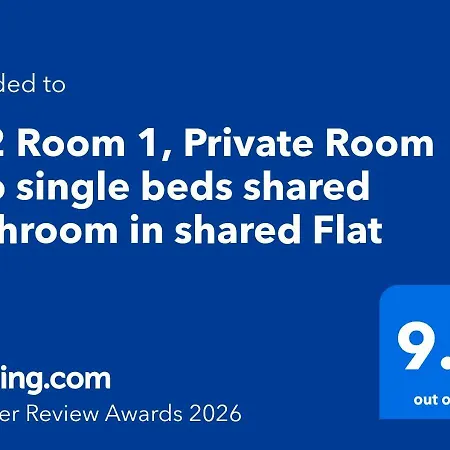 F12 1, Private Two Single Beds Shared Bathroom In Shared Flat Msida